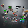 Electronic button key gate switch bomb key life supplies 3d model