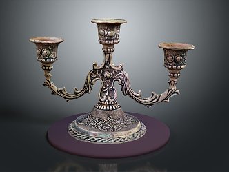 Vintage Candlestick Silver Candlestick Old Candlestick Old Silver Candlestick 3d model