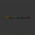 Modern Colorful Gun Design With Orange Green Red Geometric Patterns