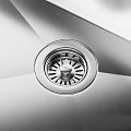 Stainless Steel Single Bowl Square Kitchen Sink With Central Drain And Sleek Design