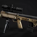 Modern Tactical Sniper Rifle With High Power Scope Tripod And Sturdy Barrel For Precision Shooting