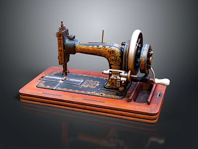 Sewing Machine Old-fashioned Sewing Machine Clothing Machine Realistic 3d model