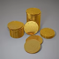 Elegant Gold Coin Jewelry Design With Stacked And Scattered 100 Pattern Pieces