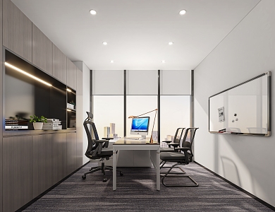 Modern Office General Manager Room 3d model