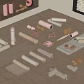 Assorted Home Sports Equipment with Yoga Mats Foam Rollers and Fitness Bricks