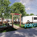 Scenic Waterfront Residential Community With White Houses Surrounded By Lush Green Trees