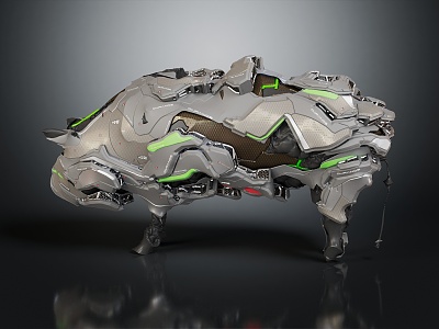 Modern robot machine pig mechanical pig mechanical monster 3d model