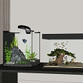 Modern fish tank 3d model