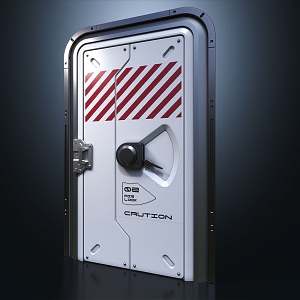 sci-fi hatch door sci-fi door 3d model