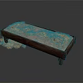 Rustic Wooden Bench With Natural Patterned Cushion And Solid Wood Frame Design