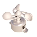White Outdoor Sensor Device With Multiple Circular Components And Base Structure 3d model