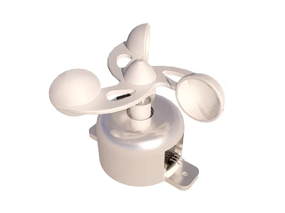 Hall magnetic sensor anemometer 3d model