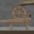 Durable Hardware Tools For Constructing Wooden Watermill With Flowing Water Design