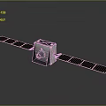 Advanced Satellite Equipment With Extended Solar Panels And Sturdy Metallic Body