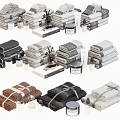 Elegant Bathroom Accessories With Folded Towels Toiletry Bottles And Storage Boxes