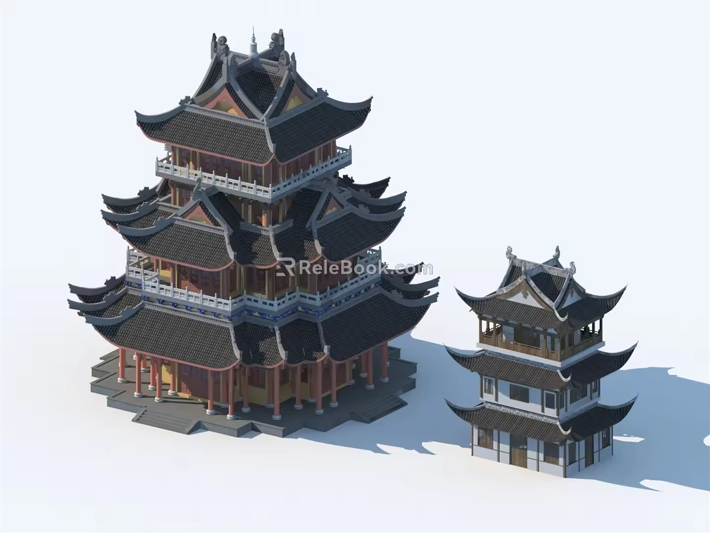 Chinese-style Tower Ancient Tower 3d model