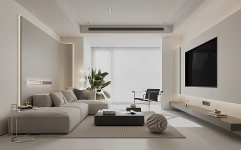 modern living room 3d model
