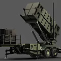 Military Green Mobile Vehicle Mounted Missile Launcher With Elevated Launch Frame