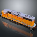 Union Pacific Orange And Gray Train Model With Number 666