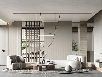 modern living room 3d model