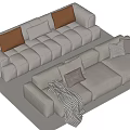 Double sofa Multi-person sofa Corner sofa 3d model