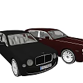 Luxury Black and Burgundy Sedan Cars Featuring Elegant Exterior Design