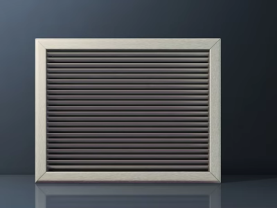 Modern Air Conditioner Vent Grille With Metallic Frame And Sleek Design 3d model