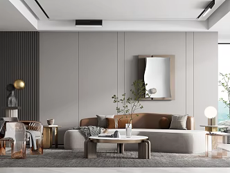 modern living room 3d model