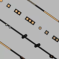Modern spotlights magnetic track lights 3d model