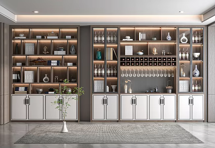 New Chinese Wine Cabinet 3d model