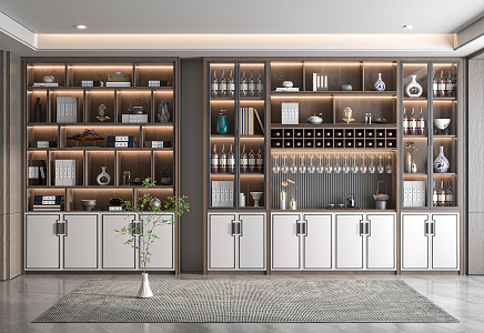 New Chinese Wine Cabinet 3d model