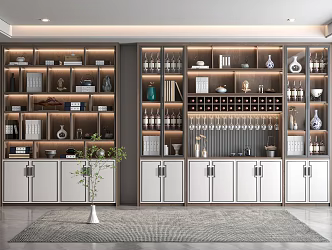 New Chinese Wine Cabinet 3d model