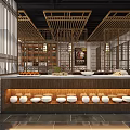 Elegant Modern Hot Pot Restaurant Interior With Traditional Chinese Decor And Spacious Seating