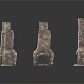 Various Decorative Stone Chimney Models With Architectural Design Details 3d model