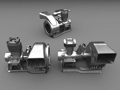 High Quality Precision Engineered Industrial Equipment Metal Mechanical Components For Industrial Machinery 3d model
