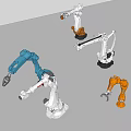 Smart Machines Robotic Arms Showcase Multiple Colors and Different Models 3d model
