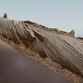 Natural Outdoor Scene With Weathered Wood Logs And Rough Stone Surfaces