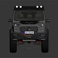 Silver Off Road Pickup Truck With Roof Rack Front Grille And Large Wheels
