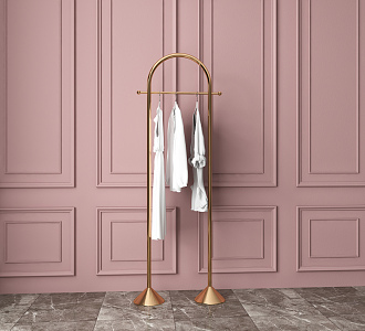 Light Luxury Clothes Hanger Metal Clothes Hanger Clothes Hanging Rod 3d model