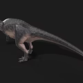 3D Rendered Tyrannosaurus Rex Dinosaur With Open Mouth Gray Body And Fierce Posture