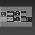 Modern Kitchen Interior With Built In Kitchen Appliances And Neatly Arranged Cabinets