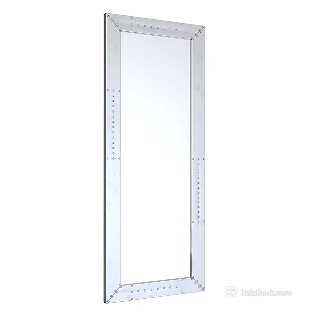Modern Full Length Mirror With Minimalist Metal Frame And Sleek Design For Home Interior Decor 3d model 