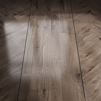 Natural Wooden Flooring With Herringbone And Straight Patterns And Warm Smooth Texture 3d model