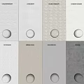 Various Textured Wall Panels in Neutral Colors for Modern Interior Design 3d model