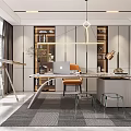 Modern Study Simple Study 3d model