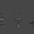 Weapon sci-fi turret 3d model