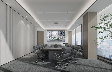 Modern Conference Room 3d model