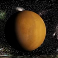 Mars Planet In Cosmic Space With Stars And Galaxies Background