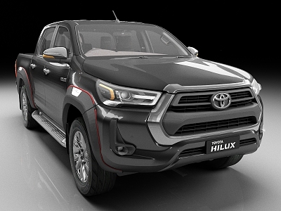 Toyota Hailux 2022 pickup truck car 3d model