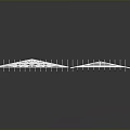 Abstract Geometric Structure With Interlaced White Lines Three Dimensional Grid Design And Reflective Dark Background
